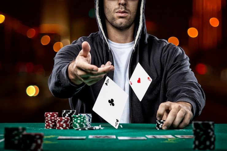 Dealer langsung bermain Texas Hold'em Bonus di studio kasino depe4d